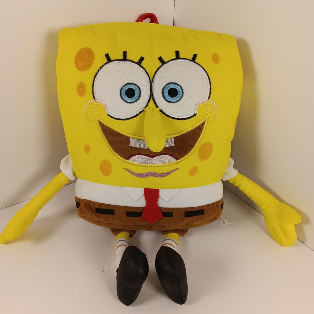 Nickelodeon SpongeBob SquarePants Plush Backpack 2002 Viacom 10" Pre-owned